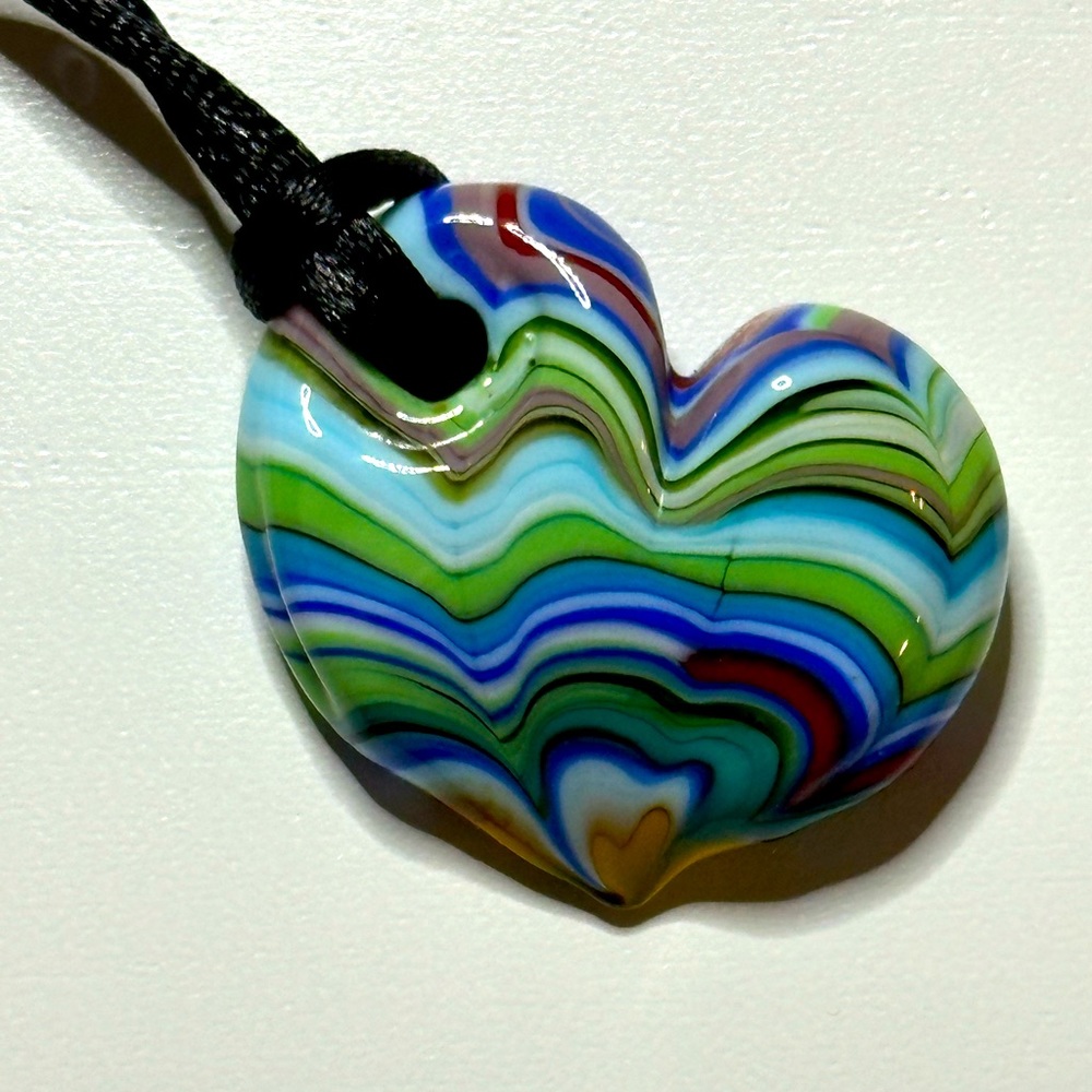 Authentic Murano glass heart pendant